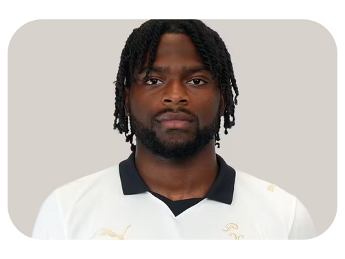 A headshot photo of Dajaune Brown, a footballer and a sponsor of Halcyon